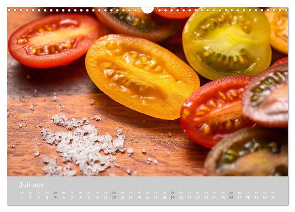 Produktbild: authentic FOOD art Obst und Gem&uuml;se (Wandkalender 2026 DIN A3 quer), CALVENDO Monatskalender