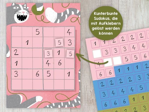 Produktbild: Lustige Sticker-Sudokus &ndash; Zahlen
