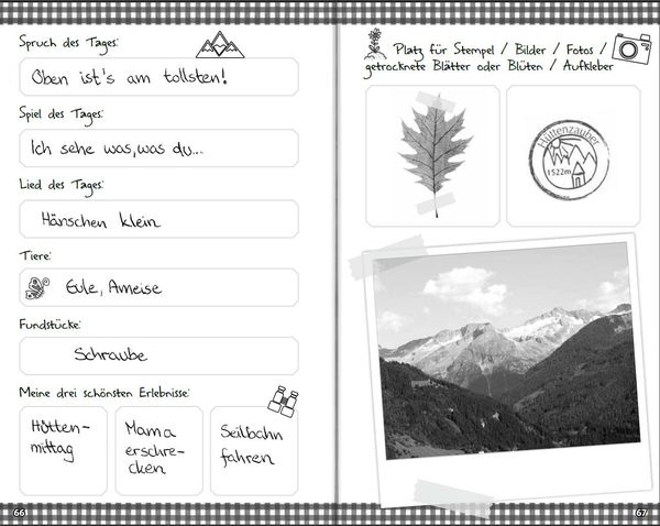 Produktbild: Mein Alpentagebuch - F&uuml;r alle Wander-Erlebnisse in den Bergen