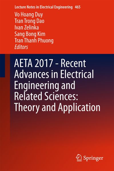 Produktbild: AETA 2017 - Recent Advances in Electrical Engineering and Related Sciences: Theory and Application