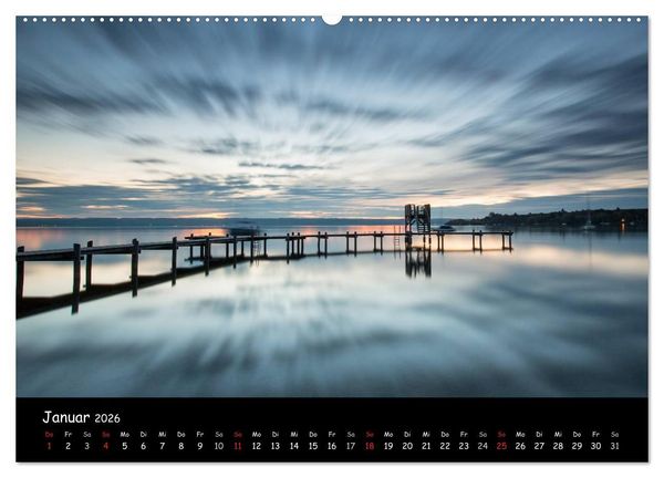 Produktbild: silent minutes - Lichtstimmungen im 5-Seen-Land (Wandkalender 2026 DIN A2 quer), CALVENDO Monatskalender