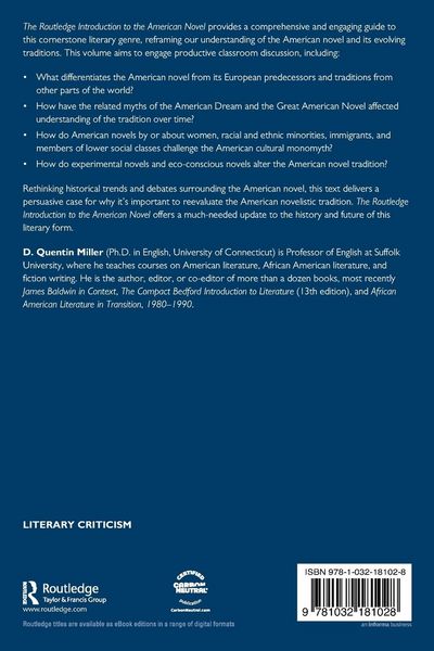 Produktbild: The Routledge Introduction to the American Novel