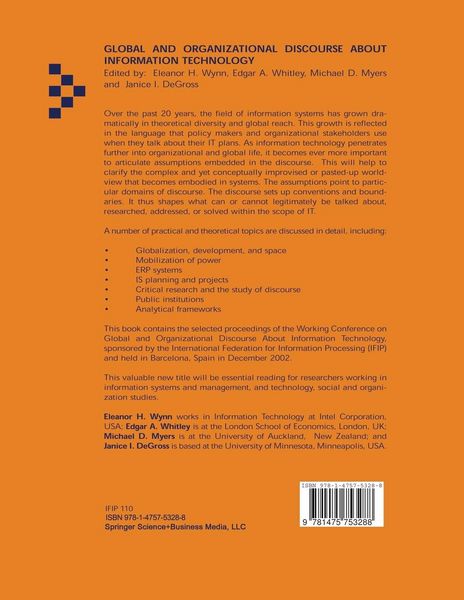 Produktbild: Global and Organizational Discourse about Information Technology