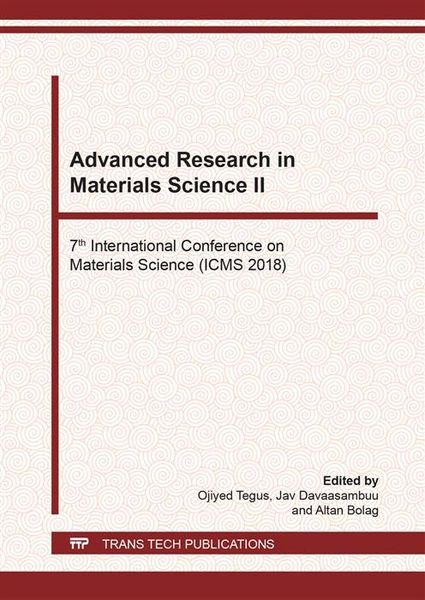 Produktbild: Advanced Research in Materials Science II