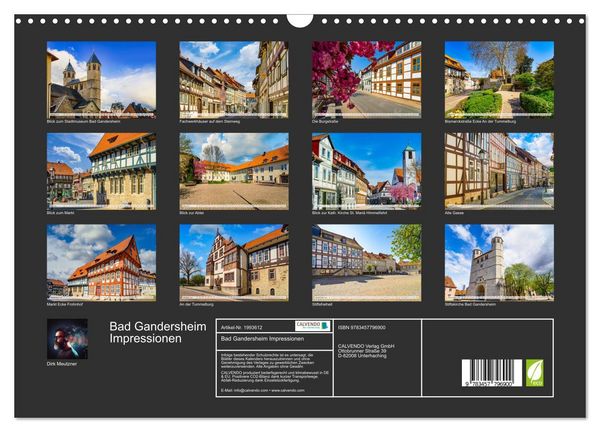 Produktbild: Bad Gandersheim Impressionen (Wandkalender 2026 DIN A3 quer), CALVENDO Monatskalender