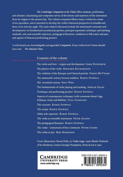 Produktbild: The Cambridge Companion to the Violin