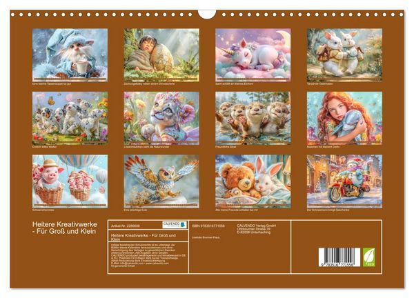 Produktbild: Heitere Kreativwerke - F&uuml;r Gro&szlig; und Klein (Wandkalender 2027 DIN A3 quer), CALVENDO Monatskalender
