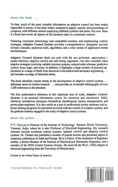 Produktbild: Adaptive Control Systems
