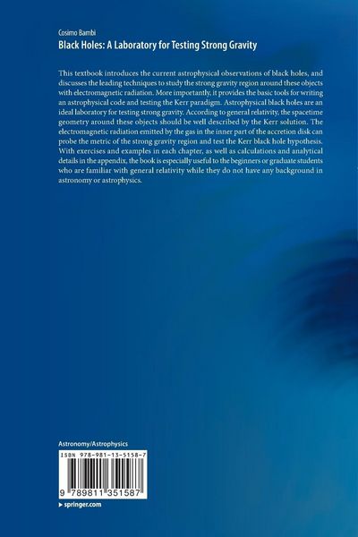 Produktbild: Black Holes: A Laboratory for Testing Strong Gravity