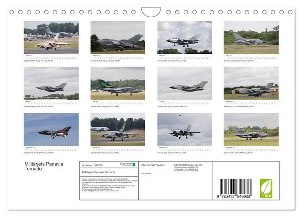 Produktbild: Milit&auml;rjets Panavia Tornado (Wandkalender 2026 DIN A4 quer), CALVENDO Monatskalender