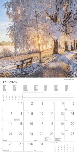 Produktbild: Wege 2026 - Broschürenkalender 30x30 cm (30x60 geöffnet) - Kalender mit Platz für Notizen - Paths - Bildkalender - Wandplaner - Naturkalender