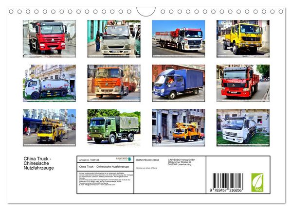 Produktbild: China Truck - Chinesische Nutzfahrzeuge (Wandkalender 2026 DIN A4 quer), CALVENDO Monatskalender