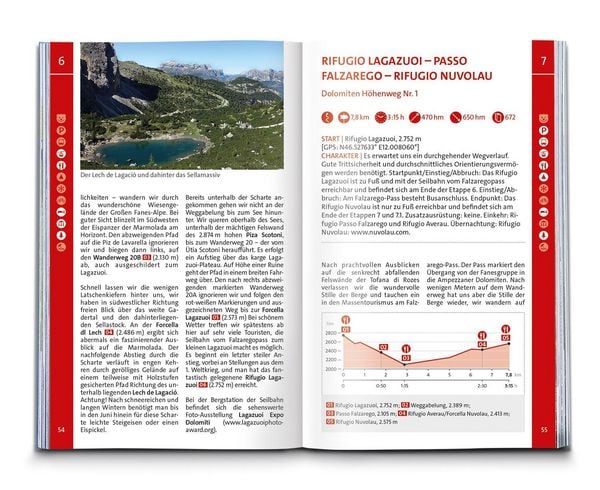 Produktbild: KOMPASS Wanderf&uuml;hrer Dolomiten H&ouml;henweg 1 bis 3, 71 Touren