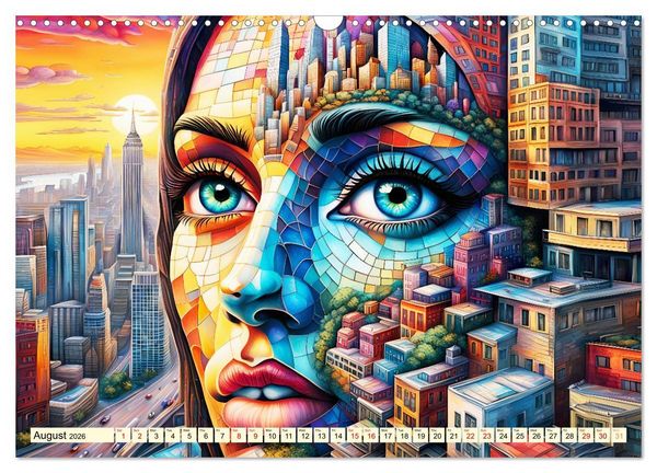 Produktbild: Faces of the metropolis (Wall Calendar 2026 DIN A3 landscape), CALVENDO 12 Month Wall Calendar