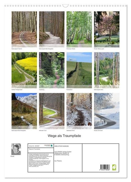 Produktbild: Wege als Traumpfade (Wandkalender 2026 DIN A2 hoch), CALVENDO Monatskalender