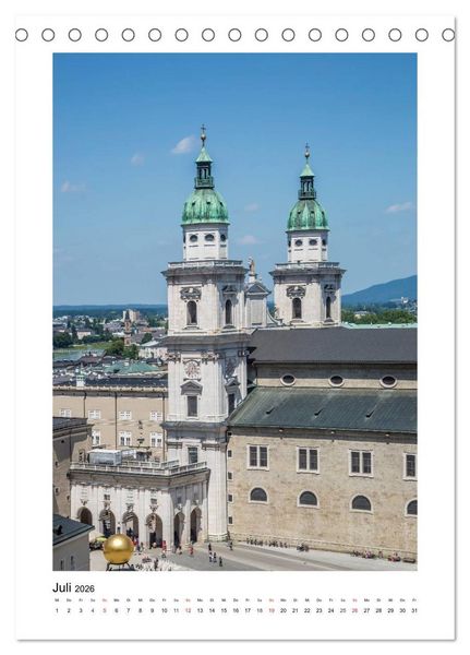 Produktbild: Wundersch&ouml;nes SALZBURG (Tischkalender 2026 DIN A5 hoch), CALVENDO Monatskalender