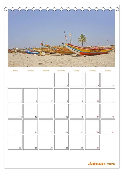 Produktbild: Gambia und Senegal erleben (Tischkalender 2026 DIN A5 hoch), CALVENDO Monatskalender
