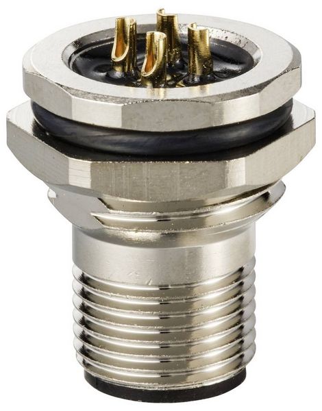 Produktbild: TRU COMPONENTS TC-12833064 Sensor/Aktor Einbaustecker M12 Stecker, Einbau Polzahl Sensoren: 4 1 St.