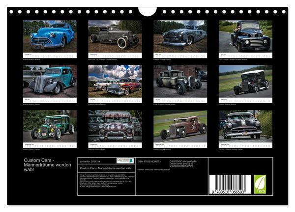 Produktbild: Custom Cars - M&auml;nnertr&auml;ume werden wahr (Wandkalender 2026 DIN A4 quer), CALVENDO Monatskalender