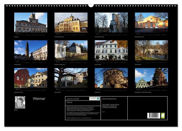 Produktbild: Weimar (Wandkalender 2027 DIN A2 quer), CALVENDO Monatskalender