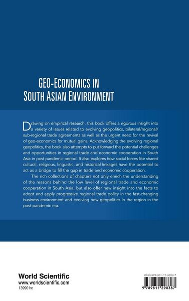 Produktbild: Geo-Economics in South Asian Environment