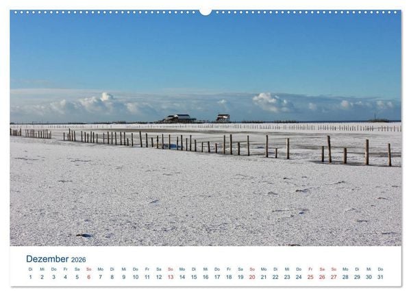 Produktbild: Nordseek&uuml;ste Am Strand von Sankt Peter-Ording (hochwertiger Premium Wandkalender 2026 DIN A2 quer), Kunstdruck in Hochglanz