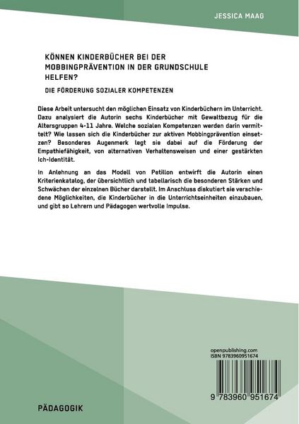 Produktbild: K&ouml;nnen Kinderb&uuml;cher bei der Mobbingpr&auml;vention in der Grundschule helfen?