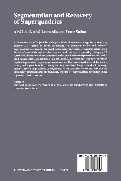 Produktbild: Segmentation and Recovery of Superquadrics