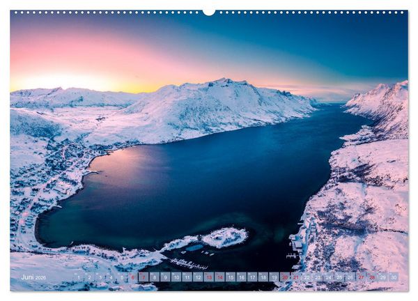 Produktbild: Troms&oslash; in der Polarnacht (hochwertiger Premium Wandkalender 2026 DIN A2 quer), Kunstdruck in Hochglanz