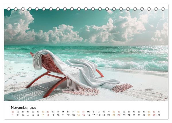Produktbild: Maritim pur - Strandtr&auml;ume (Tischkalender 2026 DIN A5 quer), CALVENDO Monatskalender