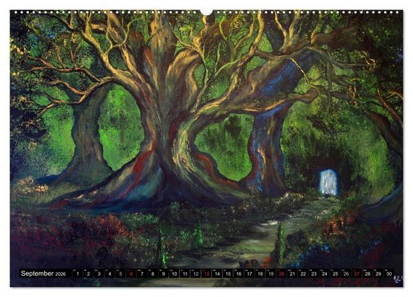 Produktbild: Traumbaumwelten - Gem&auml;lde von Conny Krakowski (hochwertiger Premium Wandkalender 2026 DIN A2 quer), Kunstdruck in Hochglanz
