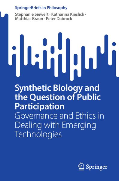 Produktbild: Synthetic Biology and the Question of Public Participation