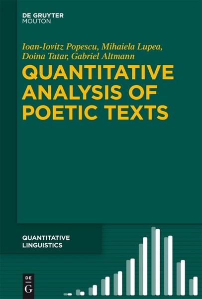 Produktbild: Quantitative Analysis of Poetic Texts