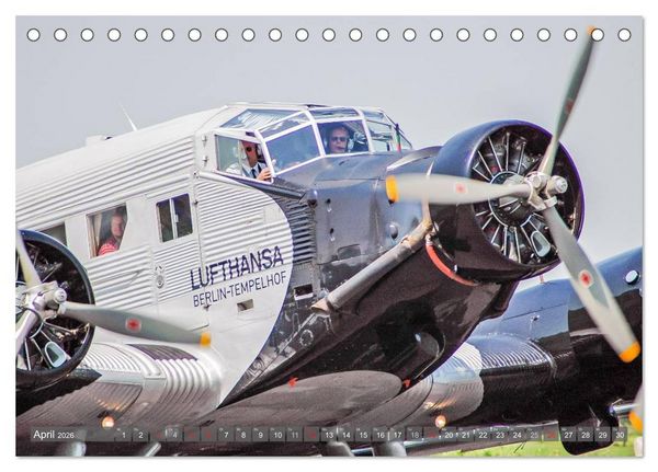 Produktbild: JU 52 - Zwischen Himmel und Erde (Tischkalender 2026 DIN A5 quer), CALVENDO Monatskalender