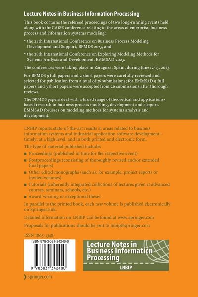 Produktbild: Enterprise, Business-Process and Information Systems Modeling