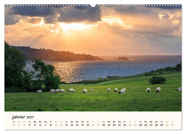 Produktbild: Entre monts et vagues - Une ann&eacute;e au Pays Basque (Calendrier mural 2027 DIN A2 vertical), CALVENDO calendrier mensuel