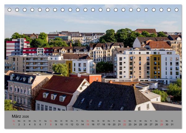 Produktbild: D&auml;cher von Flensburg (Tischkalender 2026 DIN A5 quer), CALVENDO Monatskalender