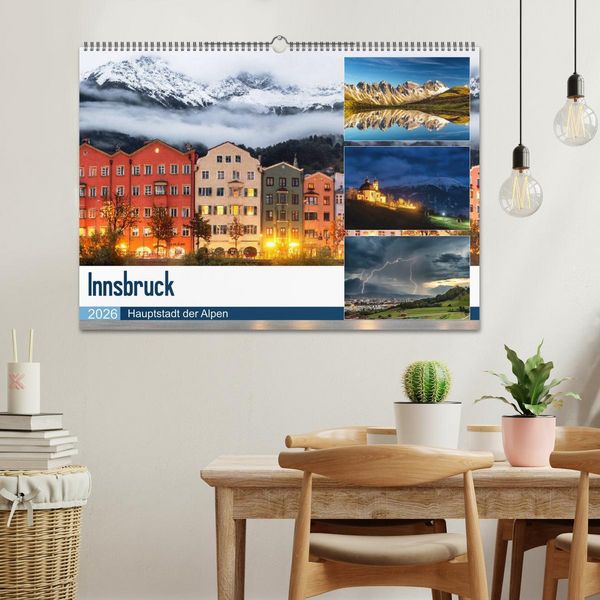 Produktbild: Innsbruck - Hauptstadt der Alpen (Wandkalender 2026 DIN A2 quer), CALVENDO Monatskalender