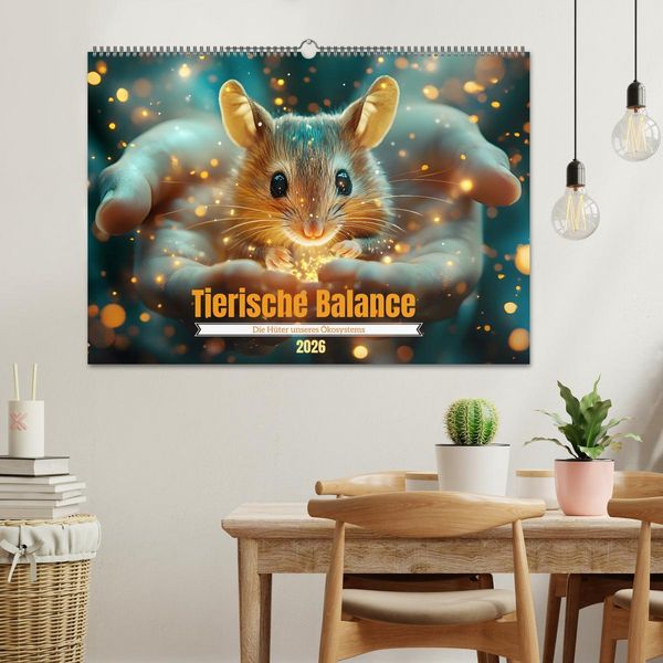 Produktbild: Tierische Balance (Wandkalender 2026 DIN A2 quer), CALVENDO Monatskalender