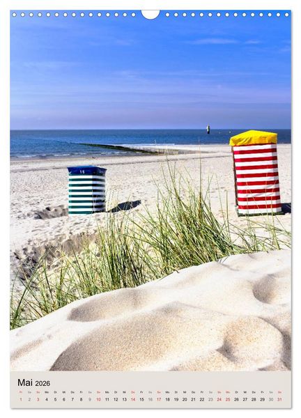Produktbild: Borkum Strandspaziergang (Wandkalender 2026 DIN A3 hoch), CALVENDO Monatskalender
