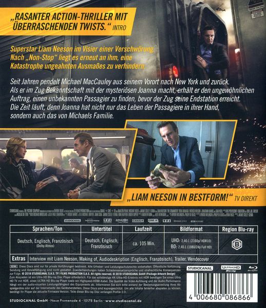 Produktbild: The Commuter (4K Ultra-HD) (+ Blu-ray)