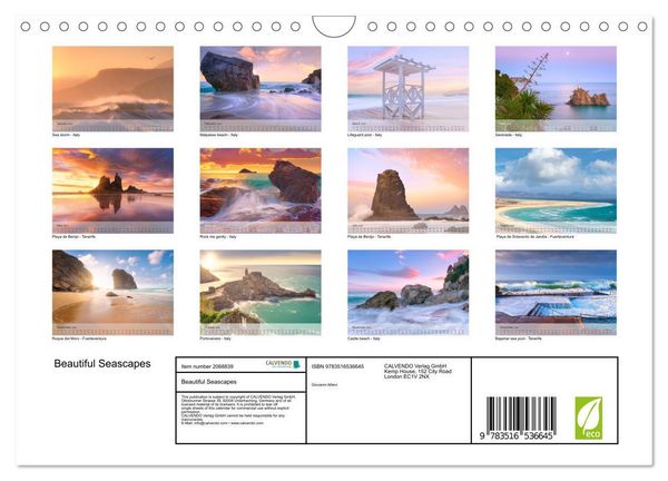 Produktbild: Beautiful Seascapes (Wall Calendar 2026 DIN A4 landscape), CALVENDO 12 Month Wall Calendar