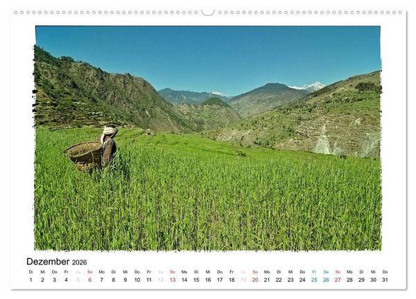 Produktbild: BEGEGNUNGEN IN NEPAL (Wandkalender 2026 DIN A2 quer), CALVENDO Monatskalender