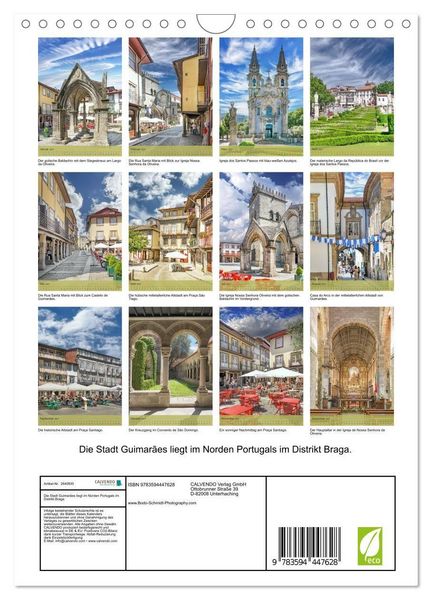 Produktbild: Die Stadt Guimar&atilde;es liegt im Norden Portugals im Distrikt Braga. (Wandkalender 2027 DIN A4 hoch), CALVENDO Monatskalender