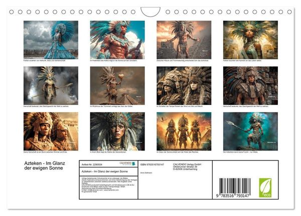 Produktbild: Azteken - Im Glanz der ewigen Sonne (Wandkalender 2027 DIN A4 quer), CALVENDO Monatskalender