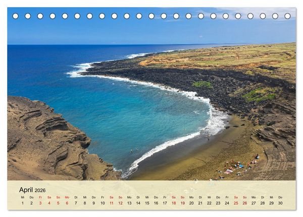 Produktbild: Hawaii - Eindr&uuml;cke von Big Island, Kauai & Oahu (Tischkalender 2026 DIN A5 quer), CALVENDO Monatskalender