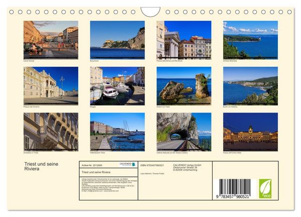 Produktbild: Triest und seine Riviera (Wandkalender 2026 DIN A4 quer), CALVENDO Monatskalender