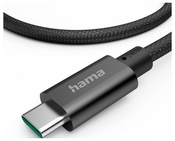 Produktbild: Hama USB-C&reg; Kabel USB 3.2 Gen1 USB-C&reg; Stecker 1.5m Schwarz 00201702