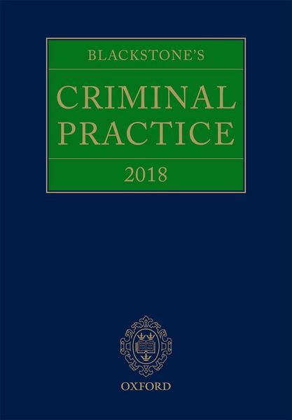 Produktbild: Blackstone's Criminal Practice 2018