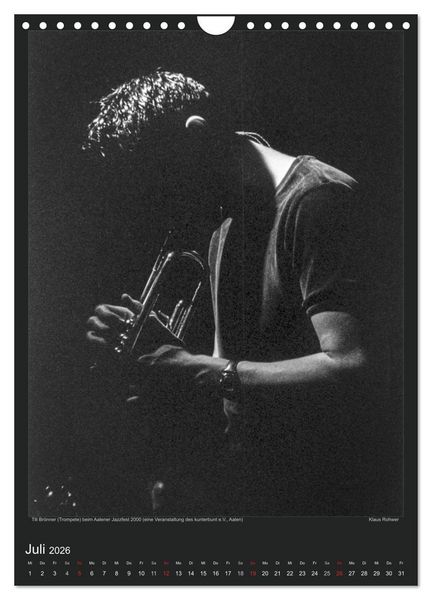 Produktbild: Jazz Moments (Wandkalender 2026 DIN A4 hoch), CALVENDO Monatskalender